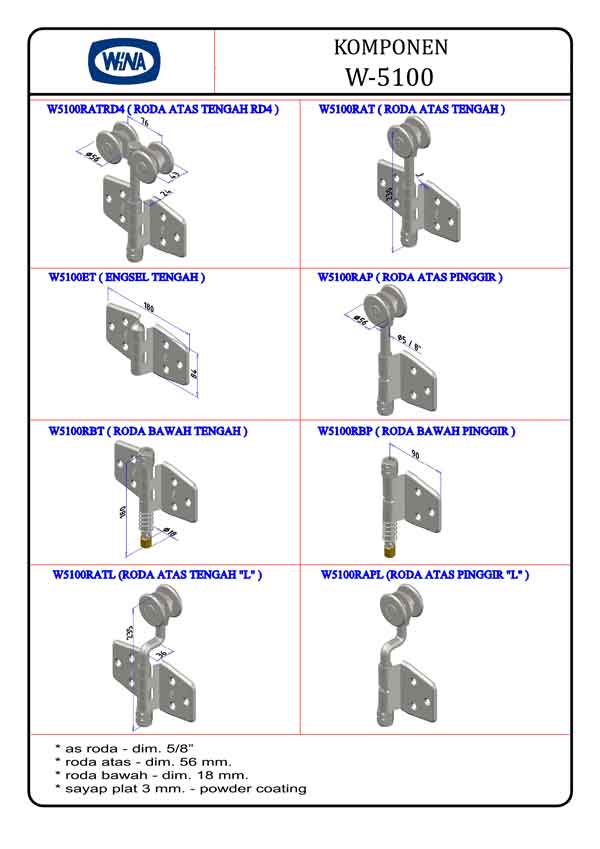 W 5100 SS  60 WINA SS  Rel Pintu  Garasi  WINA Pintu  